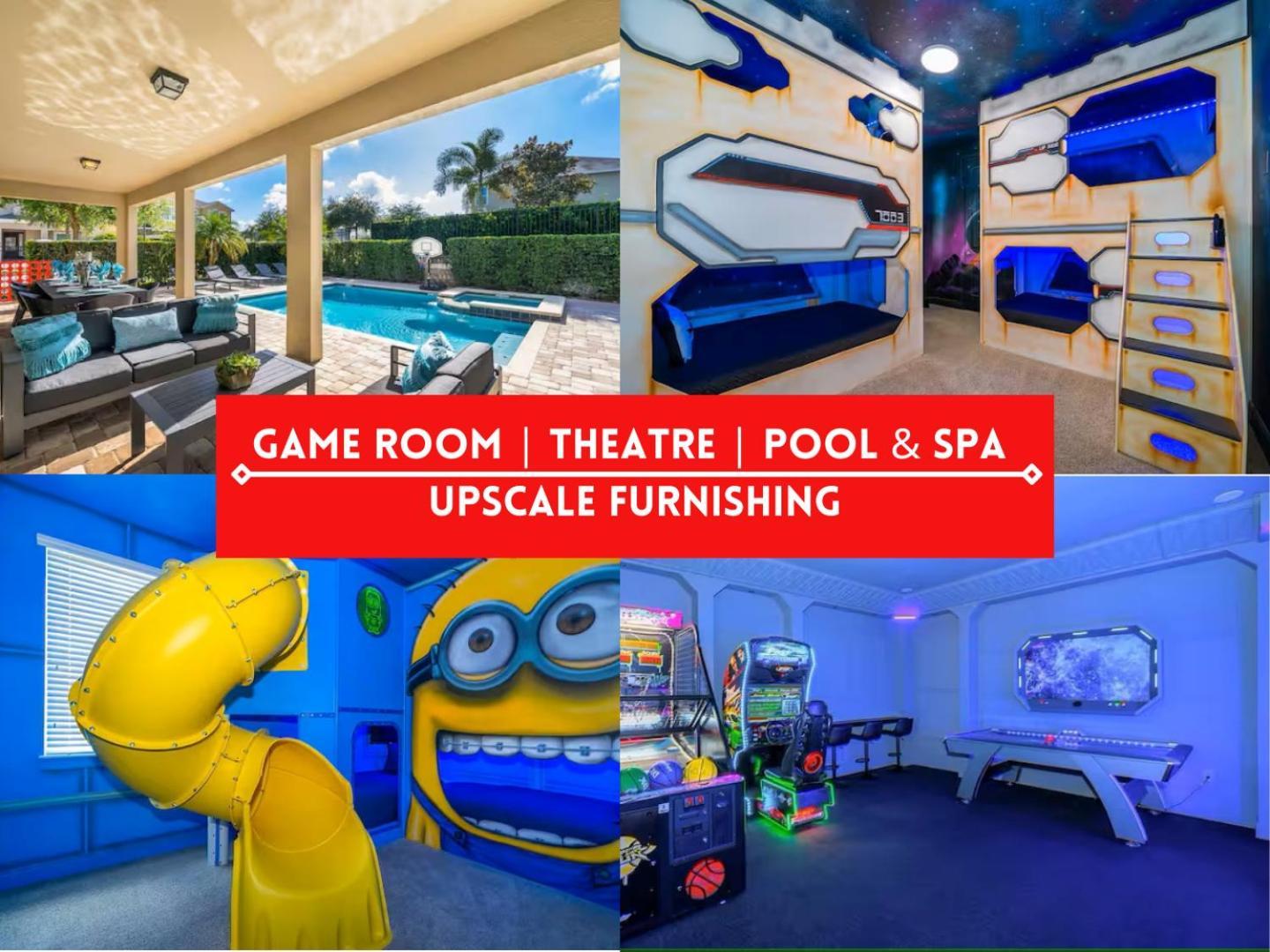 Epic Family Fun! Games & Theme Room, Pool - Encore Resort, Near Disney オーランド エクステリア 写真